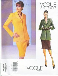 2887 VOGUE Couture MS MS PETITE LINED SEAMED JACKET, SKIRT PATTERN 6-10 OR 18-22 CHOICE  Uncut